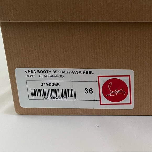 Christian Louboutin Vasa Booty with chrome and gold heels. - Picture 3 of 11